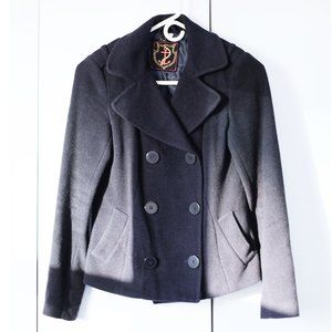 H&M Wool Peacoat Navy Blue Double Breast, XS/ US 0